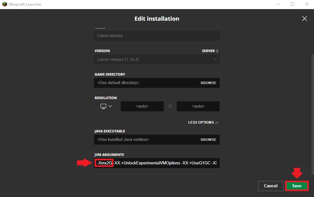 how to allocate more ram in the minecraft launcher 2019