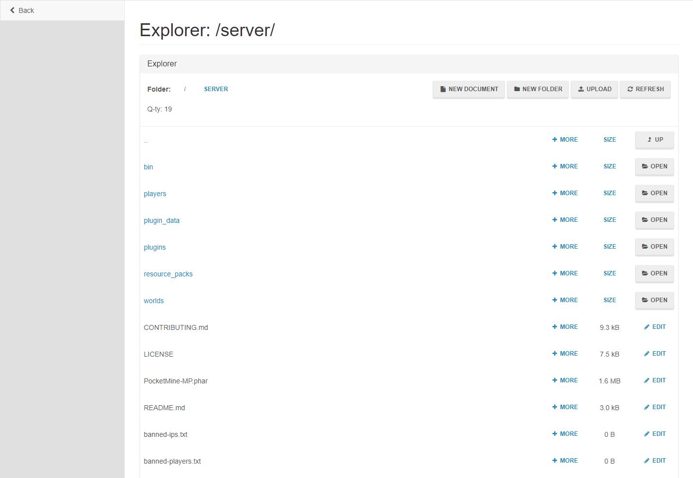 Minecraft PE File Manager