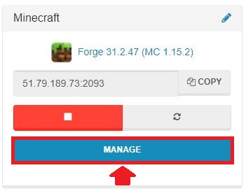 Minecraft manage