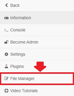 File Manager page