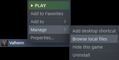 Local files location
