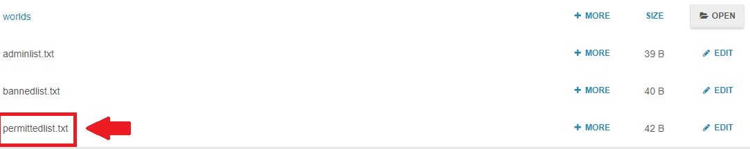 Permittedlist text file