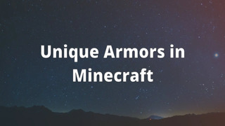Unique Armors in Minecraft