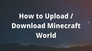 How to Upload / Download Minecraft World
