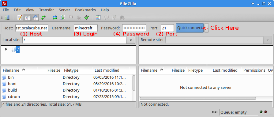 filezilla ftp segment