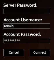Login credentials for admins