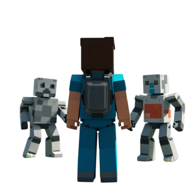 Image of Minecraft Characters with AI bots #2